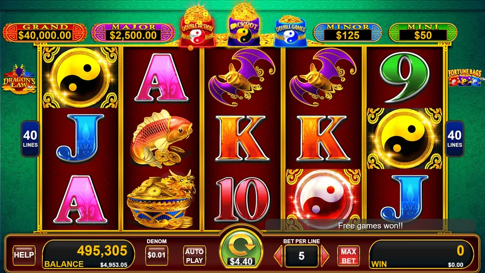 Two colored trigger symbols landing together to start a combined feature in Dragon Rush