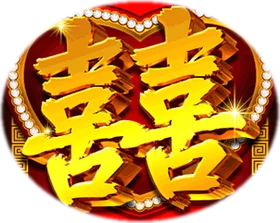 Red Double Happiness medallion paytable symbol in Dragon Rush