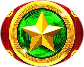 Green star Wild medallion symbol in Dragon Rush